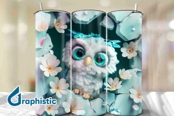 Baby Owl Break Through Tumbler Wrap 23