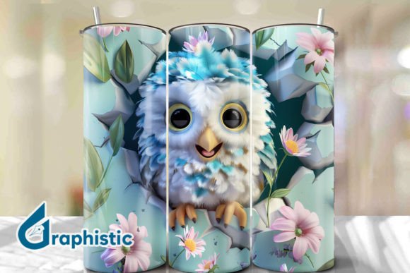 Baby Owl Break Through Tumbler Wrap 31