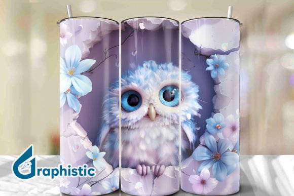 Baby Owl Break Through Tumbler Wrap 34