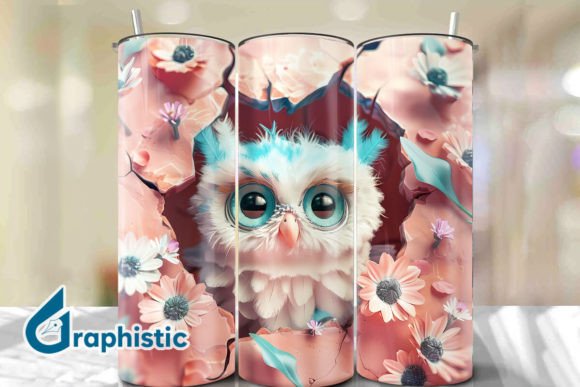 Baby Owl Break Through Tumbler Wrap 39