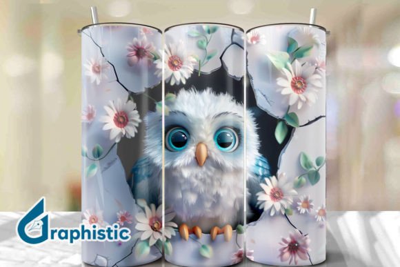 Baby Owl Break Through Tumbler Wrap 40