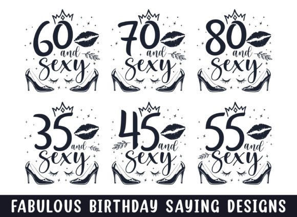 Happy Birthday Age Sayings SVG Bundle