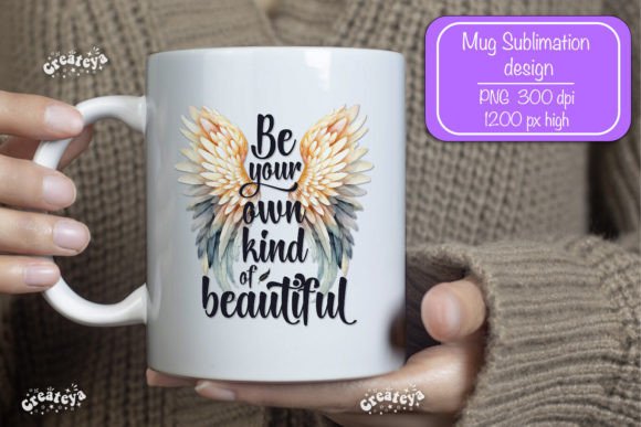Inspirational Mug Sublimation Quote Wing
