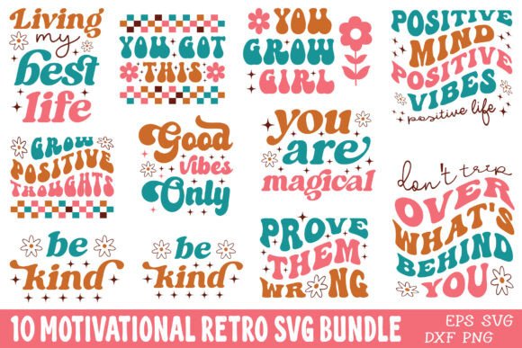 Motivational Retro SVG Bundle