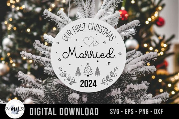 Our First Christmas Married 2024 SVG