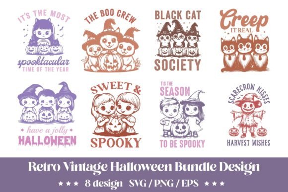 Retro Vintage Halloween Quote SVG Bundle